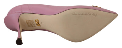 Dolce & Gabbana Rosa Leder Herz DEVOTION Heels Pumps Schuhe