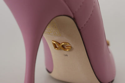 Dolce & Gabbana Rosa Leder Herz DEVOTION Heels Pumps Schuhe