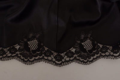 Dolce & Gabbana Schwarzes Leopard A-Linie Knielanges Kleid