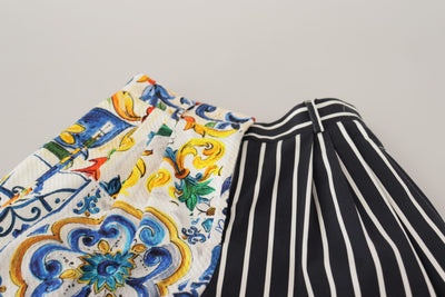 Dolce & Gabbana Mehrfarbig gestreifte Majolika-Bermudashorts