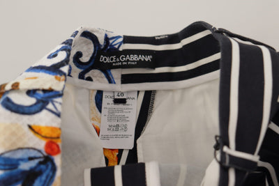 Dolce & Gabbana Mehrfarbig gestreifte Majolika-Bermudashorts