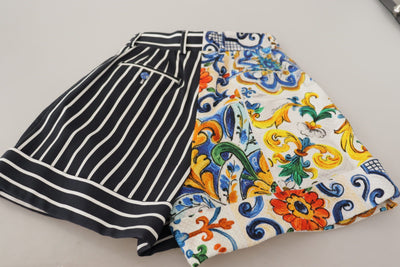 Dolce & Gabbana Mehrfarbig gestreifte Majolika-Bermudashorts