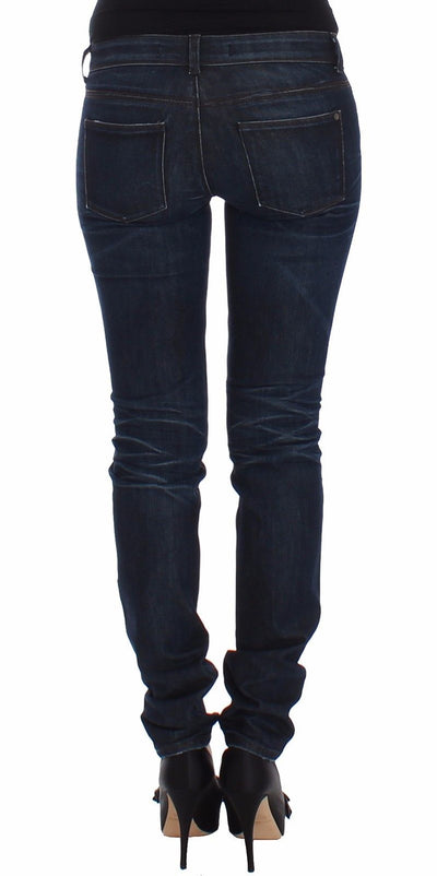 Ermanno Scervino Blaue Slim Jeans Denim-Hosen Skinny Leg Stretch