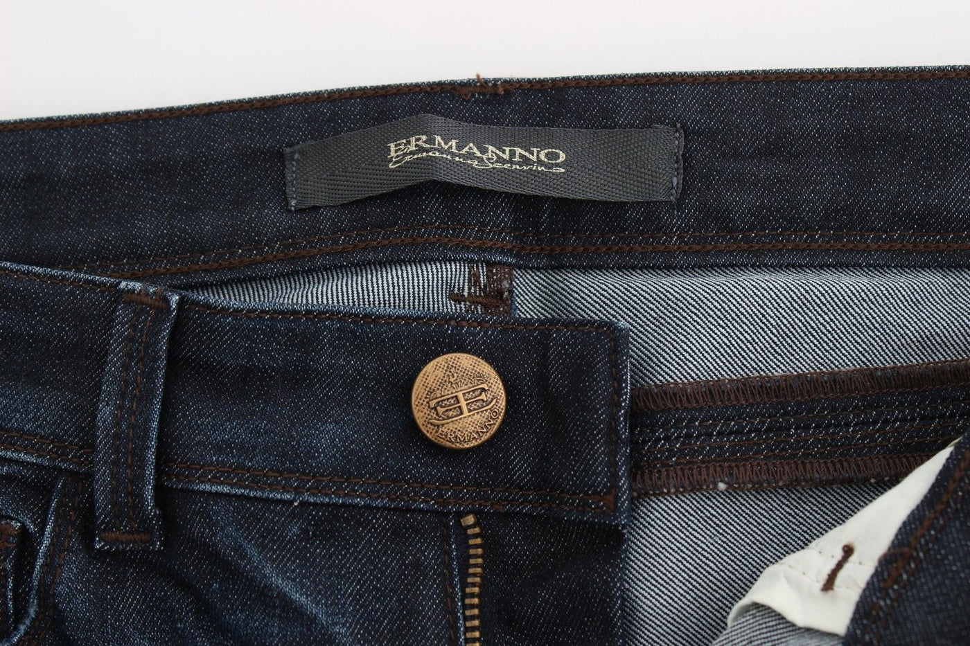 Ermanno Scervino Blaue Slim Jeans Denim-Hosen Skinny Leg Stretch