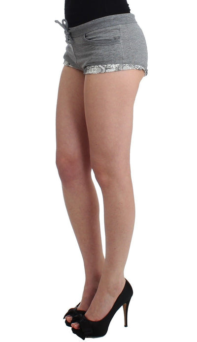 Ermanno Scervino Dessous Graue Mini Shorts Nachtwäsche Hotpants