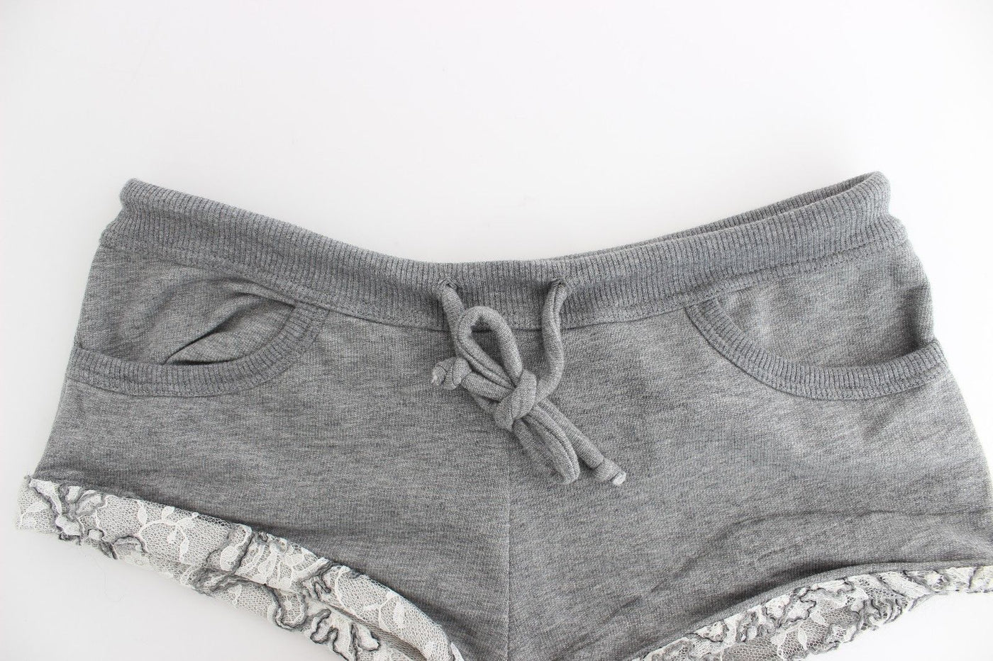 Ermanno Scervino Dessous Graue Mini Shorts Nachtwäsche Hotpants