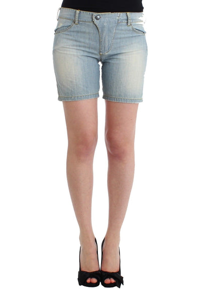 Ermanno Scervino Beachwear Blau Denim City Casual Kleid Shorts