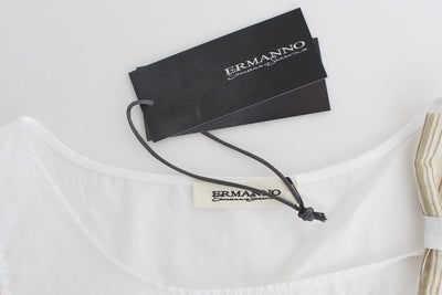 Ermanno Scervino Weißes Top Bluse Tank Shirt ärmellos