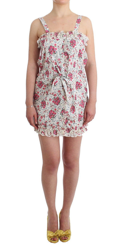 Ermanno Scervino Strandmode Pink Floral Beach Minikleid Kurz
