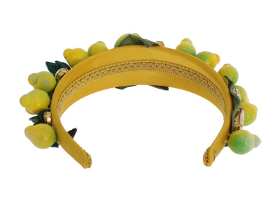 Dolce & Gabbana Gelbe Zitronen Sizilien Kristall Diadem Tiara Stirnband