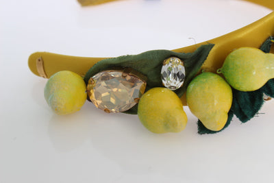 Dolce & Gabbana Gelbe Zitronen Sizilien Kristall Diadem Tiara Stirnband