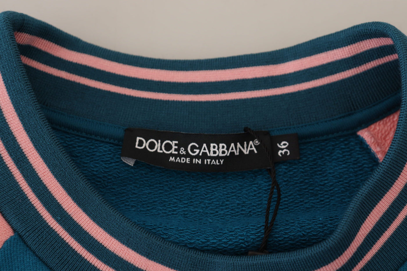 Dolce & Gabbana Blau Rosa Königin Pailletten Kristall Pullover