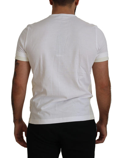 Dolce & Gabbana Weißes Klappentaschen-T-Shirt mit kurzen Ärmeln