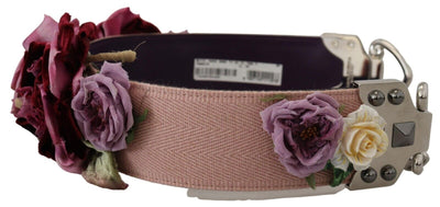 Dolce & Gabbana Multicolor Blumenapplikationen Metall-Schulterriemen