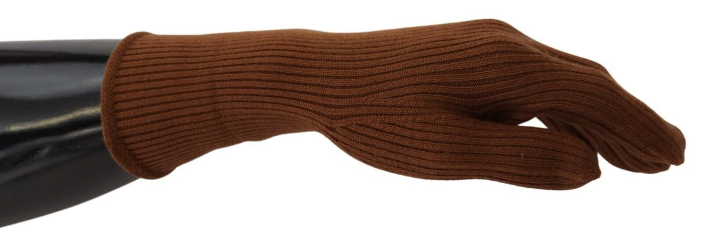 Dolce & Gabbana Braune Kaschmir-Handschuhe für Männer mit Handschuhen