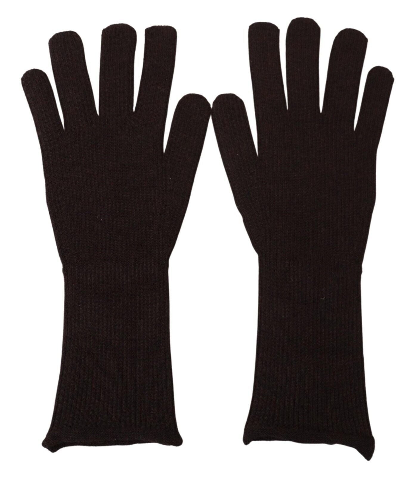 Dolce & Gabbana Braun Kaschmir Seide Hände Mitten Herrenhandschuhe