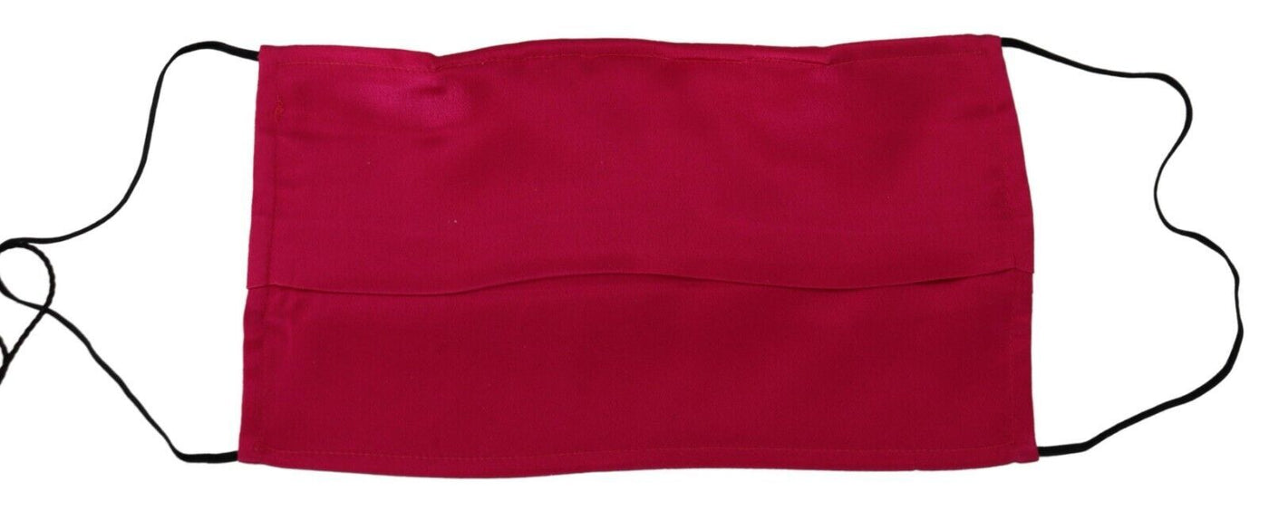 Dolce & Gabbana Rote Baumwolle plissiert elastische Ohrbügel Einheitsgröße Gesichtsmaske
