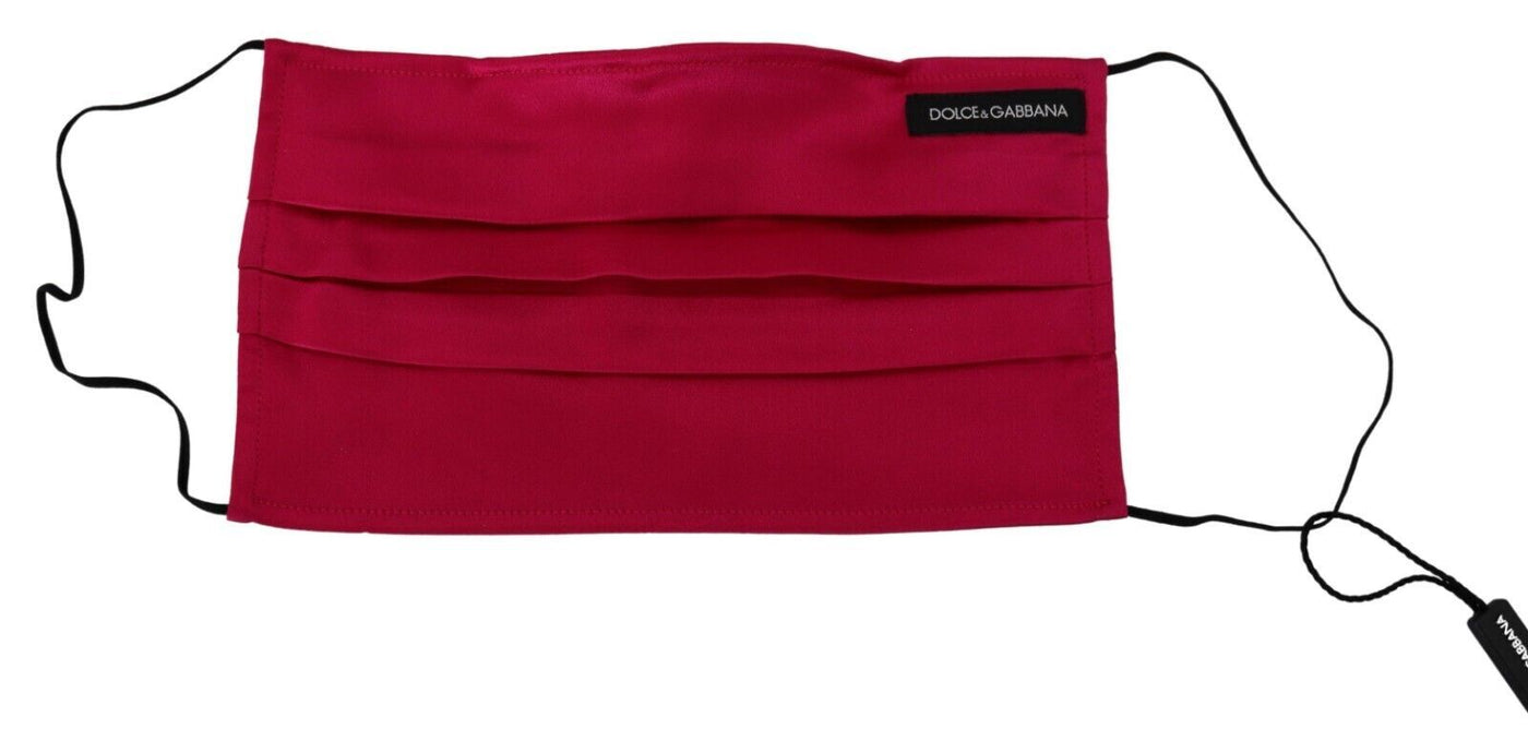 Dolce & Gabbana Rote Baumwolle plissiert elastische Ohrbügel Einheitsgröße Gesichtsmaske