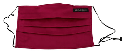 Dolce & Gabbana Kastanienbraune Seide plissiert elastische Ohrbügel Einheitsgröße Gesichtsmaske