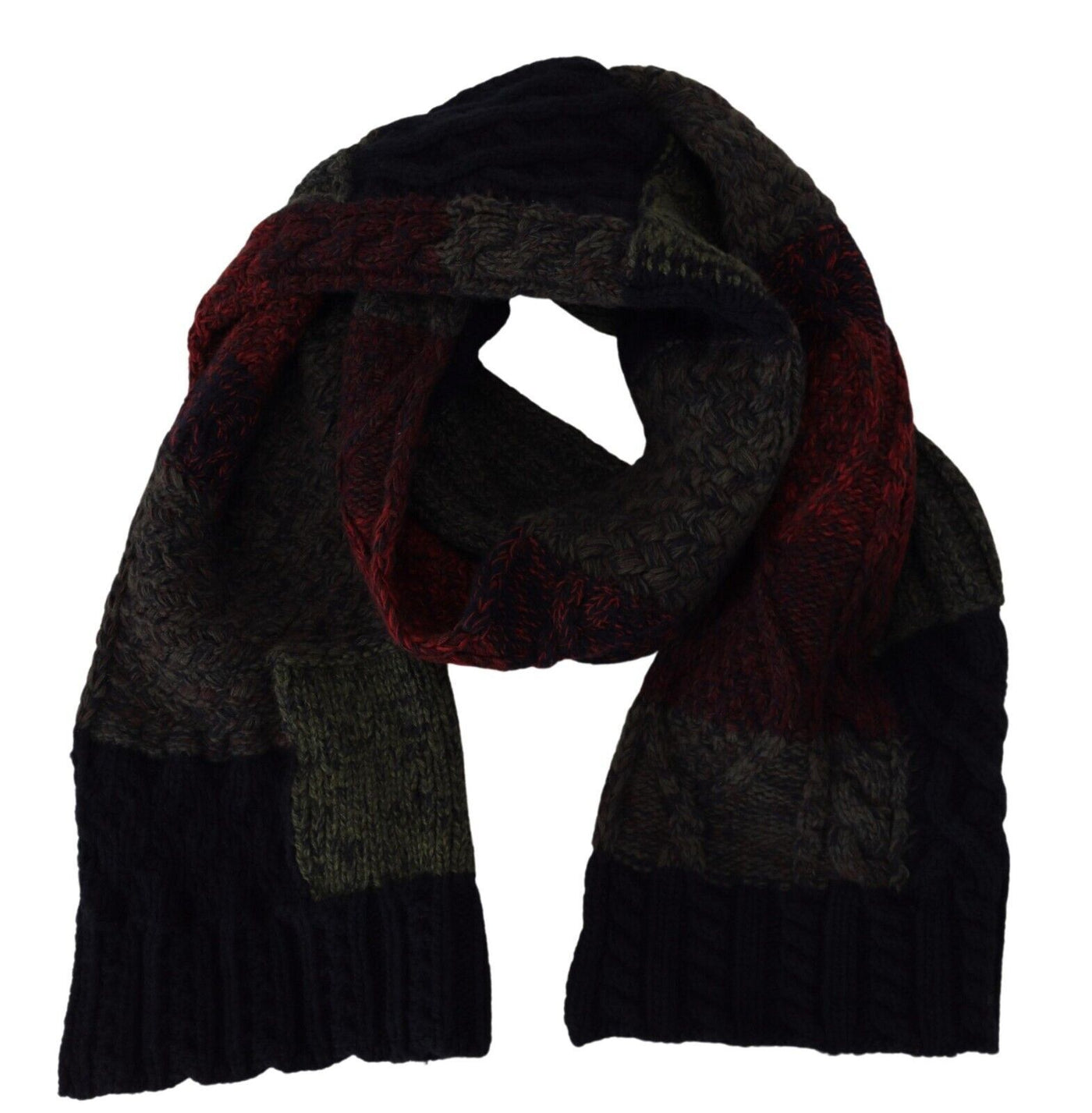 Dolce & Gabbana Multicolor gestrickt Männer Hals Wrap Schal Schal