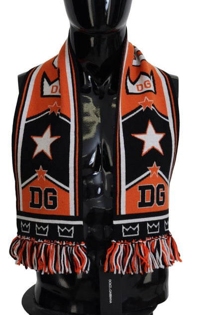 Dolce & Gabbana Multicolor DG Logo bedruckt Männer Hals Wrap Schal Schal