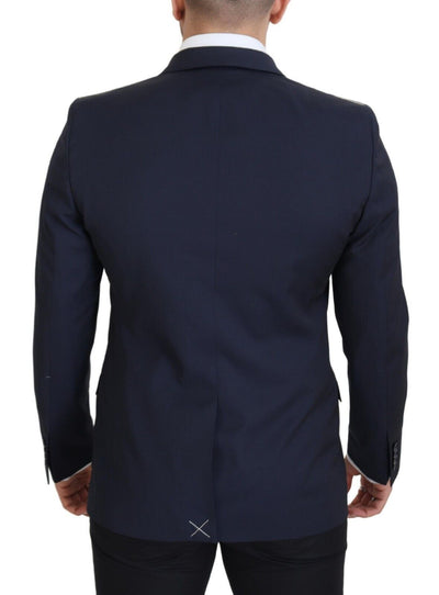 Dolce & Gabbana Dunkelblauer einreihiger MARTINI Blazer aus Wolle