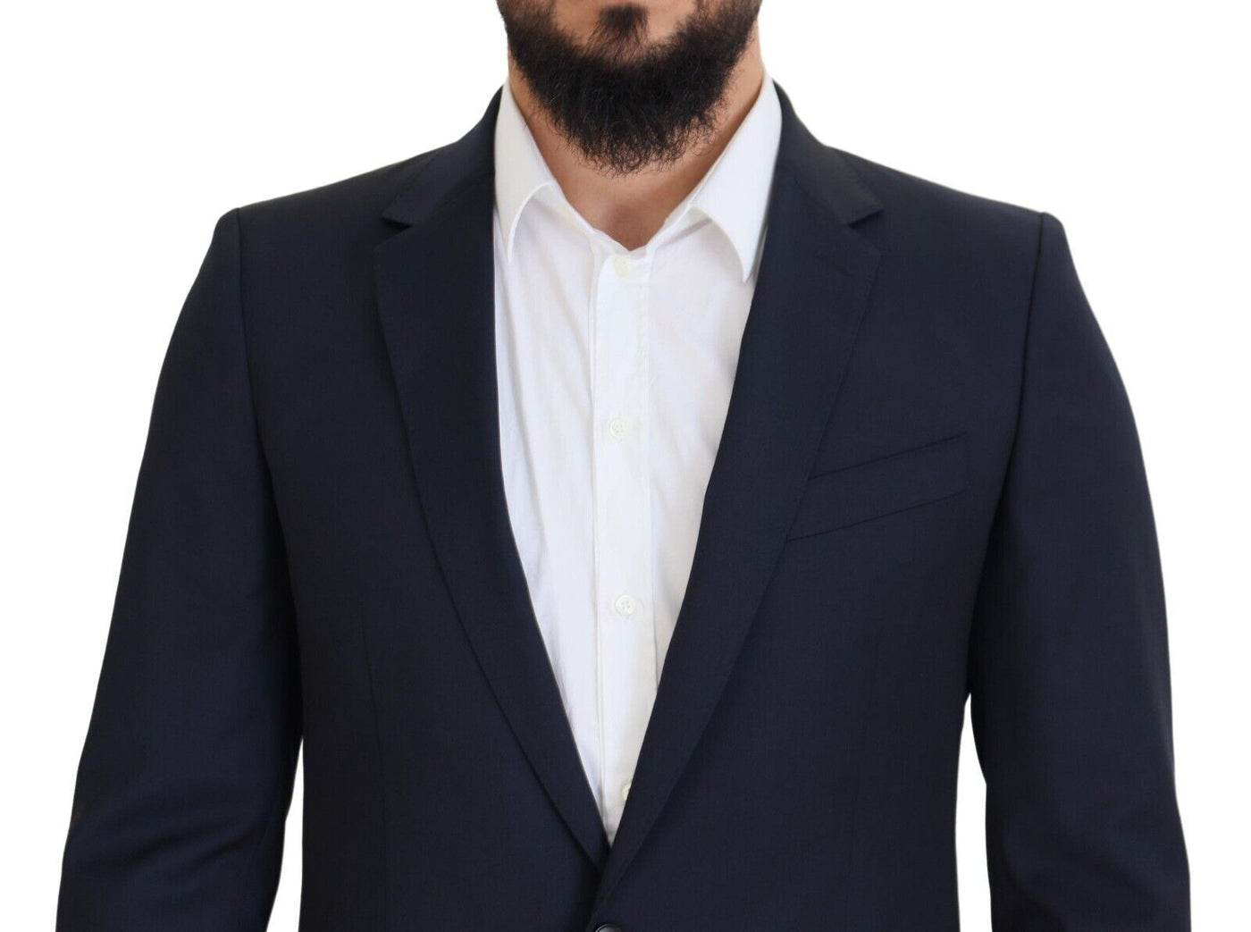 Dolce & Gabbana Dunkelblauer einreihiger MARTINI Blazer aus Wolle