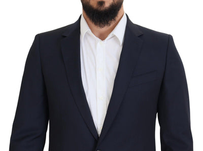 Dolce & Gabbana Dunkelblauer einreihiger MARTINI Blazer aus Wolle