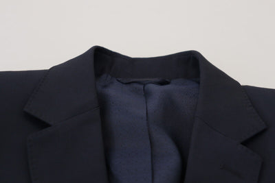 Dolce & Gabbana Dunkelblauer einreihiger MARTINI Blazer aus Wolle