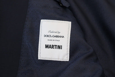 Dolce & Gabbana Dunkelblauer einreihiger MARTINI Blazer aus Wolle
