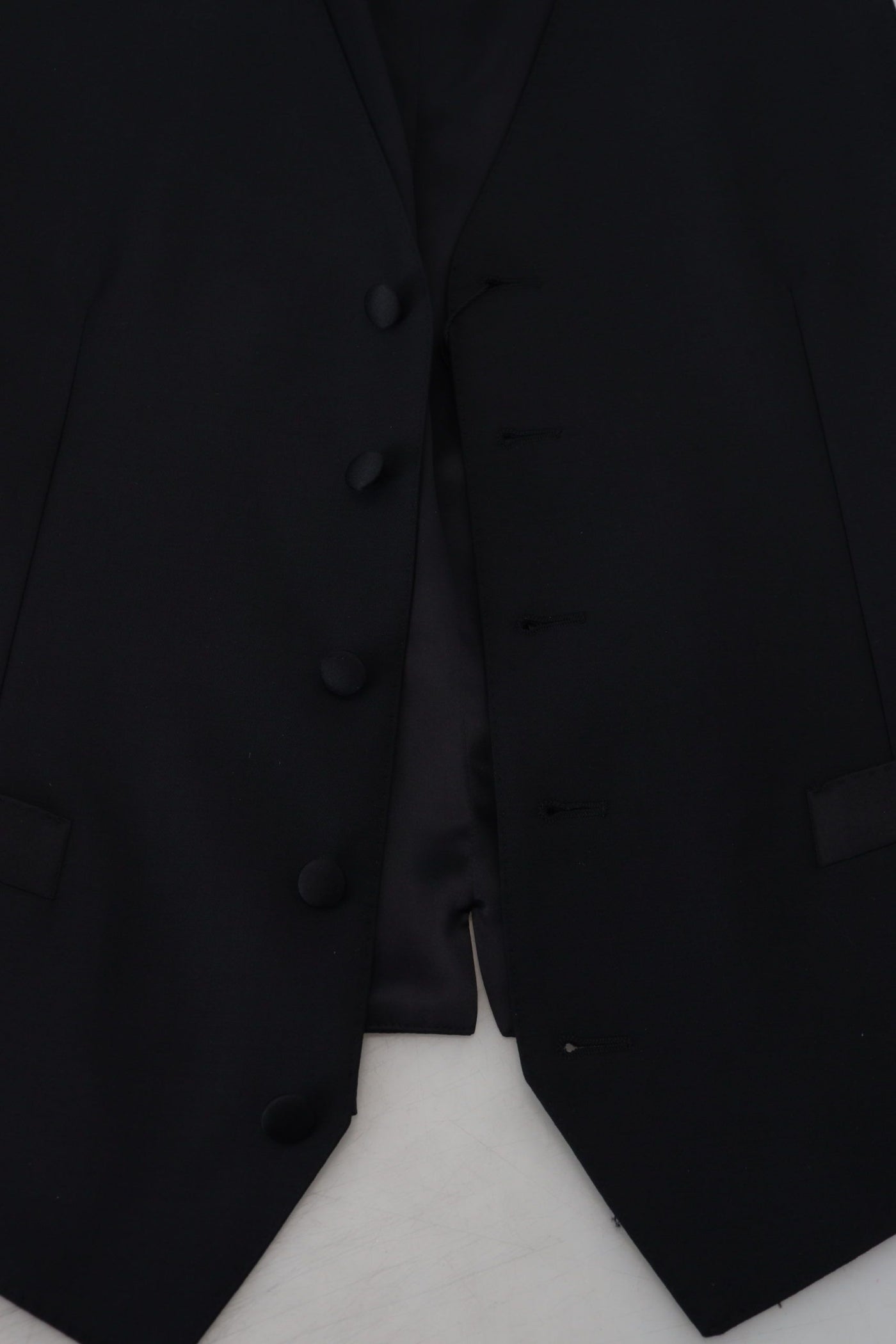 Dolce & Gabbana Schwarze Schurwollweste Formelle Anzugsweste