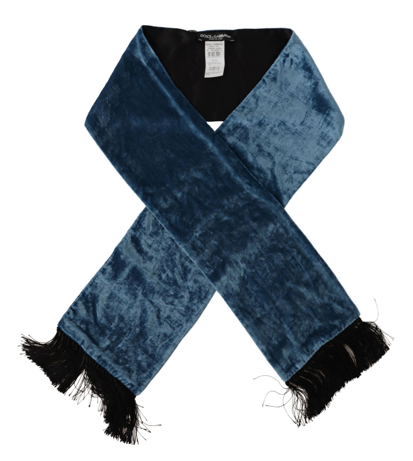 Dolce & Gabbana Blue Velvet Solid Halswärmer Herrenschal Schal