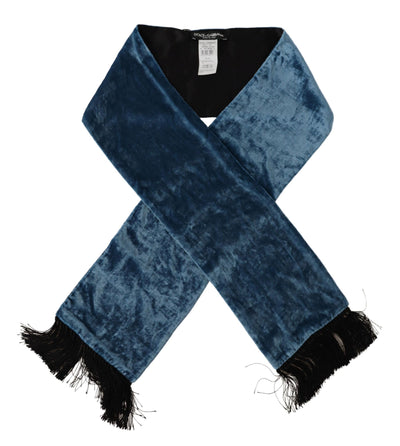 Dolce & Gabbana Blue Velvet Solid Halswärmer Herrenschal Schal