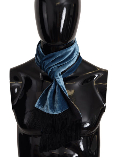Dolce & Gabbana Blue Velvet Solid Halswärmer Herrenschal Schal