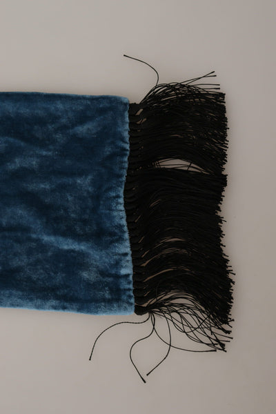 Dolce & Gabbana Blue Velvet Solid Halswärmer Herrenschal Schal