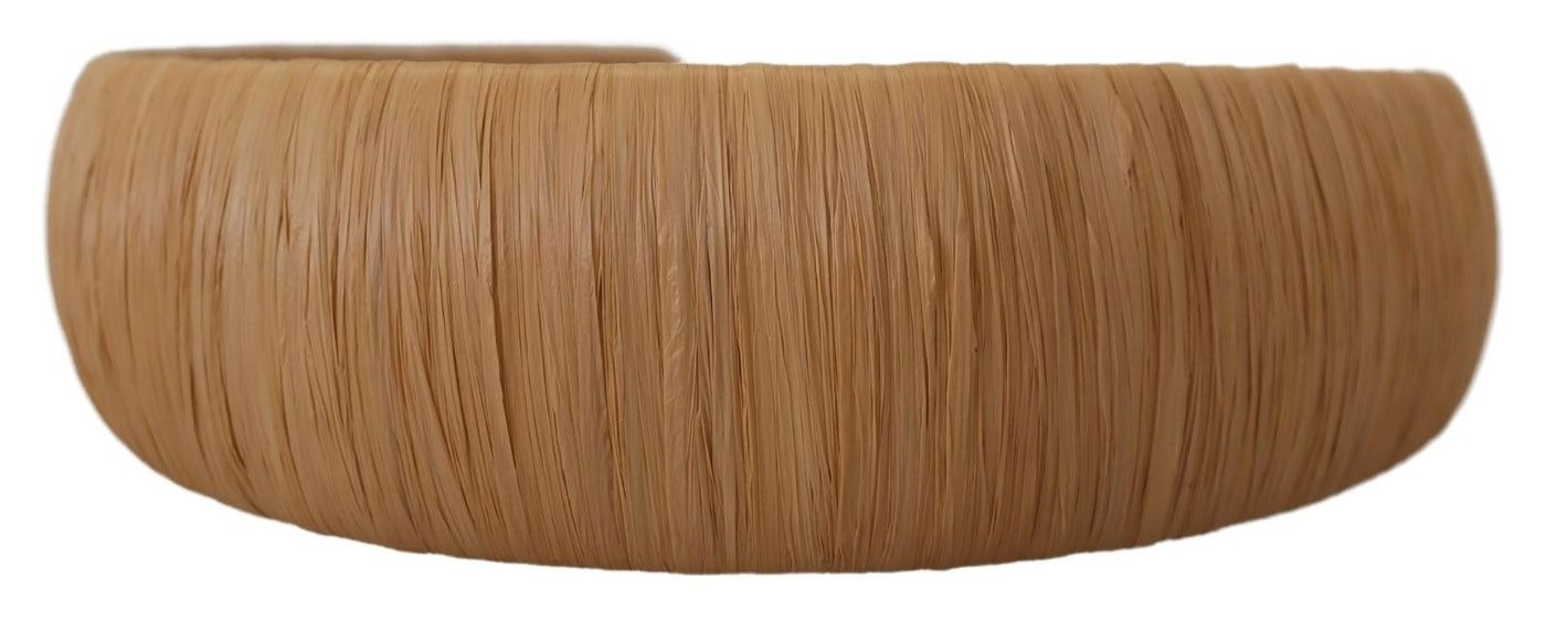 Dolce & Gabbana Beige Viskose Frauen Haar Stirnband Diadem