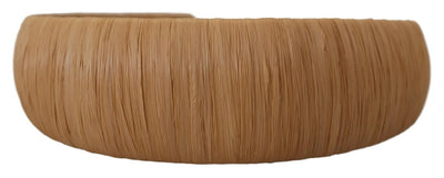 Dolce & Gabbana Beige Viskose Frauen Haar Stirnband Diadem