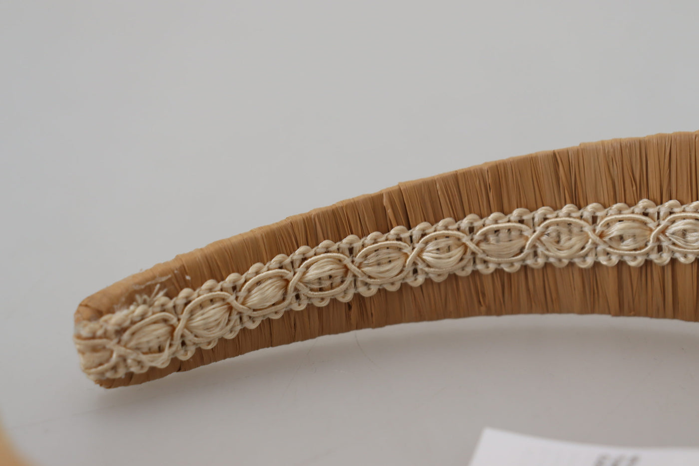 Dolce & Gabbana Beige Viskose Frauen Haar Stirnband Diadem