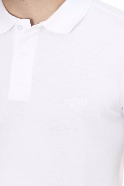 Baldinini Trend Weißes Baumwoll-Poloshirt für Männer