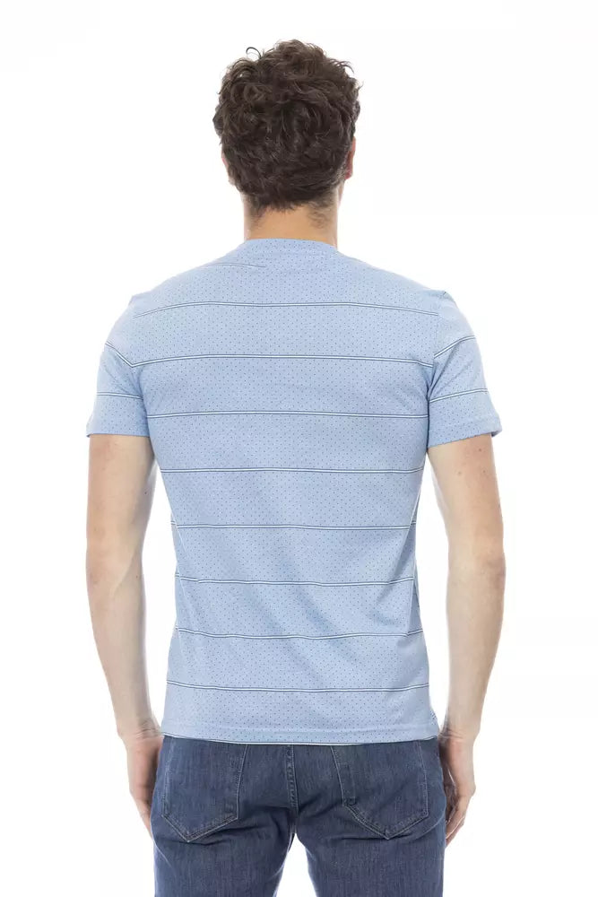 Baldinini Trend Hellblaues Baumwolle Herren T-Shirt