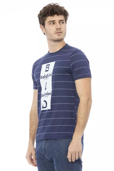 Baldinini Trend Blau Baumwolle Männer T-Shirt