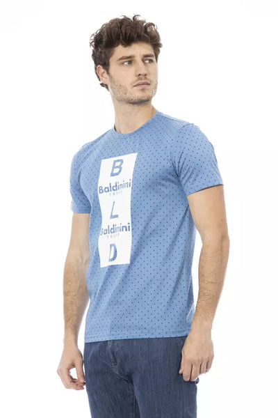 Baldinini Trend Hellblaues Baumwolle Herren T-Shirt