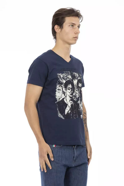 Trussardi Action Blau Baumwolle Männer T-Shirt