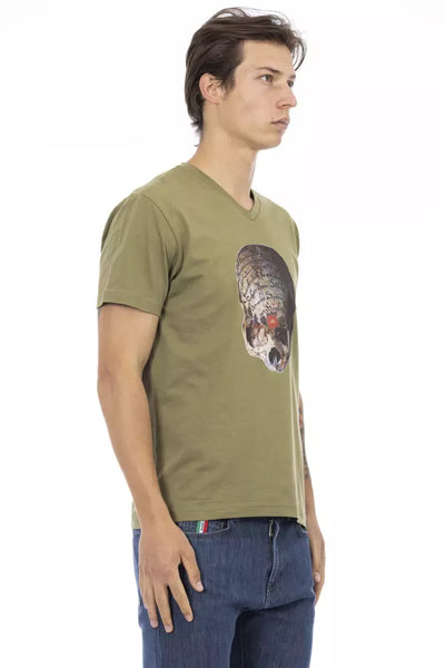 Trussardi Action Grünes Baumwolle Männer T-Shirt