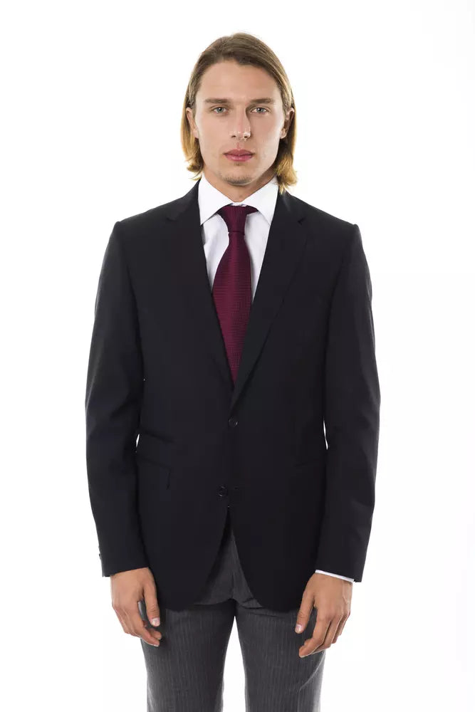 Uominitaliani Schwarzer Herrenblazer aus Wolle