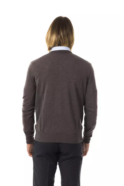 Uominitaliani Grauer Pullover aus Merinowolle für Männer