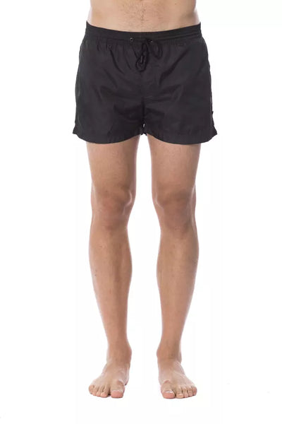 Roberto Cavalli Sport Schwarze Polyester-Badehose für Männer