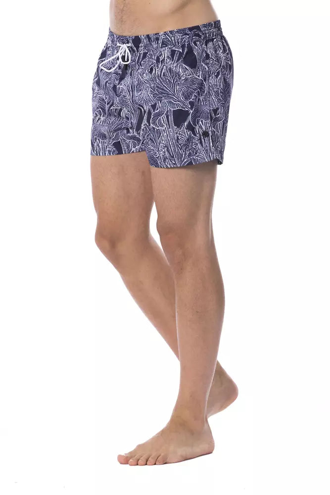 Roberto Cavalli Sport Blauer Polyester-Badeanzug für Männer