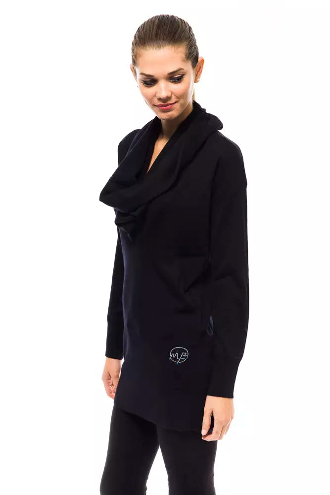 Montana Blu Blauer Pullover aus Wolle für Frauen