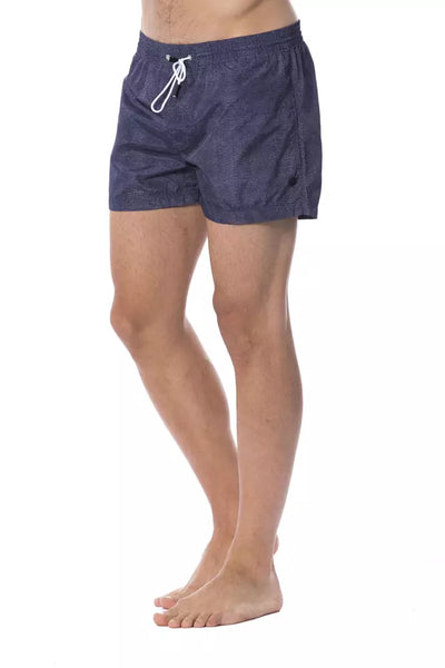 Roberto Cavalli Sport Blaue Polyester-Badehose für Männer